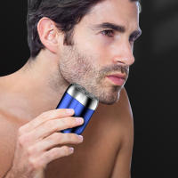 Afeitadora Eléctrica Doble Mini Portátil Con Pantalla Digital Carga Tipo-C Afeitadora De Barba Desmontable Para Viajes Para Hombres - details 4