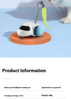 Juguete Interactivo Para Gatos Smart Auto-Running Coche Con Detección De Obstáculos Durable Para Juego En Interiores - details 13