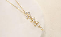 Collar Pendentivo De Hoja Con Borla AAA Cubic Zirconia Clásico Para Mujer Joyería Elegante Para Boda Y Fiestas Accesorios De Moda - details 3
