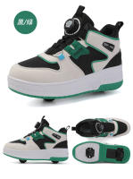 Zapatos De Patinaje Para Niños 2024 Nuevos Primavera Otoño Doble Rueda Deportivos Respirables Talla True Fit Material Superior Cuero - details 38