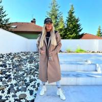 Nueva Chaqueta Larga Elegante Para Mujer 2025 Otoño Invierno Cálido Y Grueso Con Capucha Color Sólido Y Bolsillos De Terciopelo Chaqueta De Windbreaker - details 15