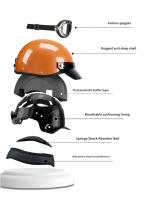 Casco Retro Para Motocicleta Medio Seguridad Para Hombres Y Mujeres Adecuado Para Todas Las Estaciones Ciclismo De Calle Estilo De Moda - details 3