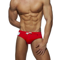 Bragas De Natación Para Hombre Briefs De Playa Deporte Acuático Padded Push-Up Traje De Baño Sexy Surf Wear Monocromo Talla Unica - details 1