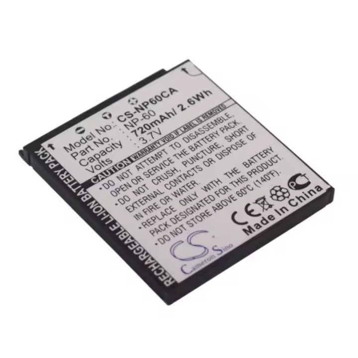 Batería compatible cámara NP-60 Exilim Zoom EX-Z19 EX-Z85BK EX-Z85BE EX-Z85 EX-Z9PK EX-Z80PK EX-Z80BE EX-S10RD EX-S10 EX-Z19GN ⋆ Repuesto fiable ⋆ Larga duración ⋆ 100% compatible - 1