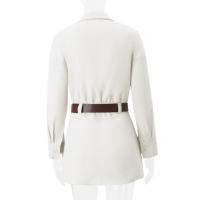 Vestido Mini Retro WhereMery Con Cuello Enrollado Y Botones Decorativos Slim Para Mujer Casual Compra Online - details 10