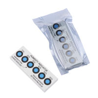 50Pcs Tarjeta De Indicador De Humedad En Contenedores Cerrados Prueba De Humedad Del 10% Al 60% Cartón Azul Six-point - details 1