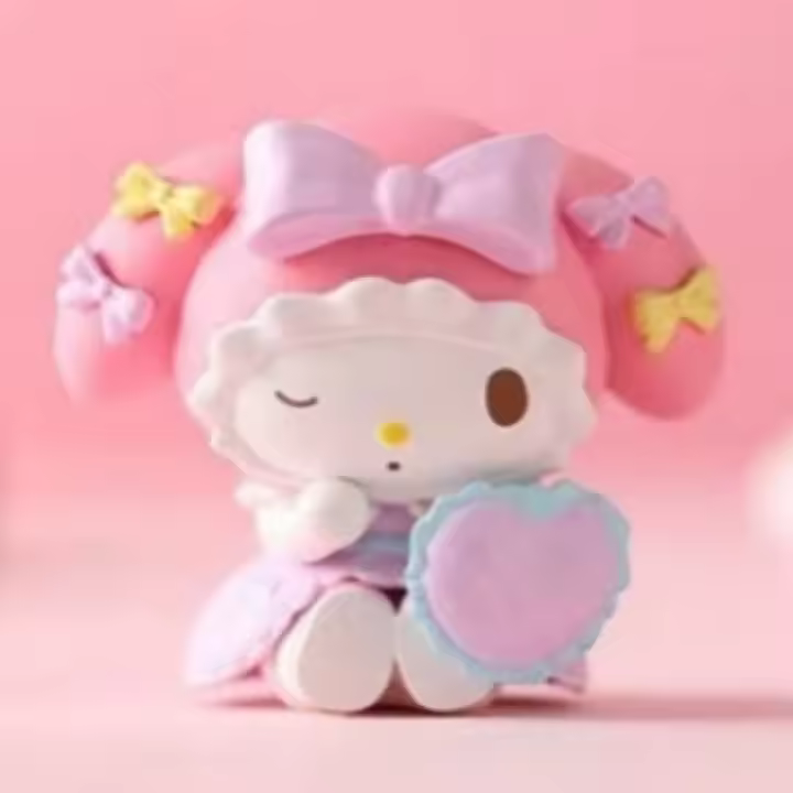 Nueva Figura De Colección Miniso Mymelody Fiesta De Té Muñeca Dulce Y Encantadora Para Decoración De Escritorio Oficina Coche Regalo Para Niños Material PVC - 1