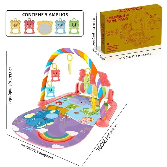 Alfombra De Juego Musical Para Bebés Nuevo Nacido Teclado De Pedal De Piano Tapete De Actividad Para Infantes Alfombra De Fitness Para Crawl Juguete Regalo - 1