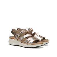 Sandalias planas de Mujer FLUCHOS F1478 CAVA SANDALIA TIRA VELCRO LAMINADO CAVA 35068 25V - details 5