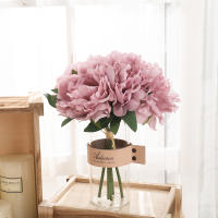 5pcs Flores Artificiales De Seda Blanca Gran Peonia Bouquet Decoración Para Bodas Hogar Y Fiesta Navidad Alta Calidad Flores Falsas - details 5