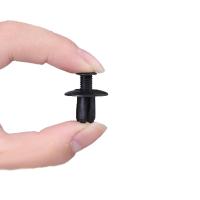 100pcs Tornillos De Plástico 8mm Clip De Automóvil Para Toyota Focus Kia Nissan Yamaha Fijación De Parachoques Y Capó Negro - details 5