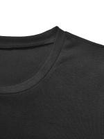Vestido Corto Negro De Moda Con Diseño De Abertura Lateral Casual Y Versátil Vestido De Polyester Con Estiramiento Medio - details 4