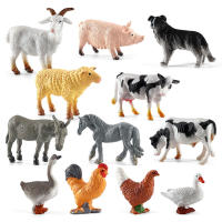 Modelos Miniatura De Animales Muebles Pollo Pato Ganso Vaca Estatua Educativa Juego De Juguetes Para Jardín SandBox Decoración De Hogar - details 3
