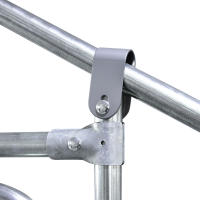PawHut Gallinero de Exterior Grande Jaula Cercado de Acero Galvanizado con Techo de PE y Cerradura para Conejos Aves de Corral Plata - details 8