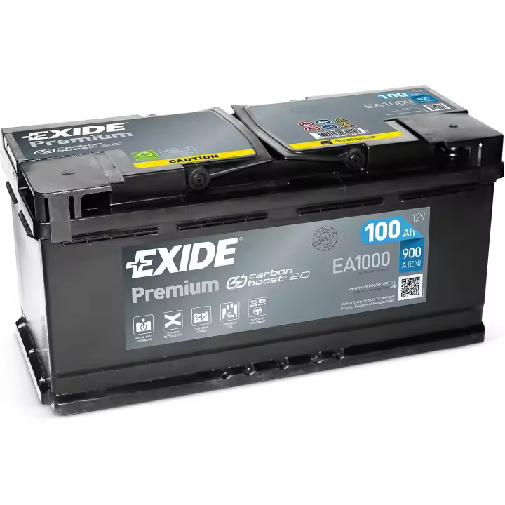 Bateria de coche Exide Premium EA1000 12V 100AH 900EN 353 X 175 X 190 + Derecha - 1