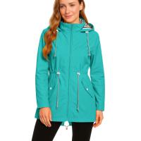 Chaqueta Impermeable Para Mujer Larga Abrigo De Lluvia Con Capucha Para Ciclismo Y Escalada Técnica De Poliéster Secado Rápido - details 45