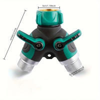Conector De Repartidor De Manguera Bidireccional 3/4 Pulgada Para Riego De Jardín Y Agua De Grifo 1/2 Splitter Doble Paso - details 4