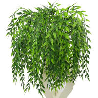 Arbusto De Sauce Llorón Artificial De 50 Cm Ramas De Sauce De Paja Para Decoración De Casa Y Boda Planta Suspendida Verde Simulada - details 0