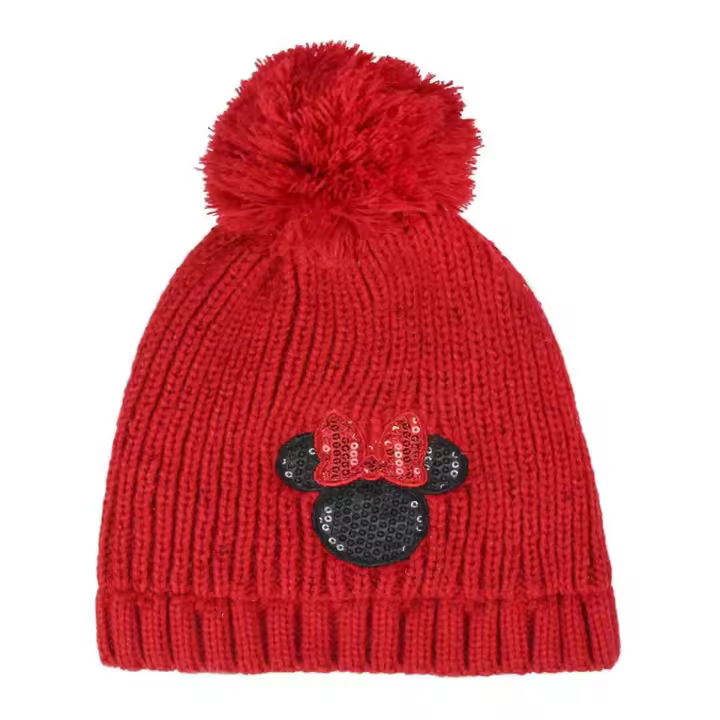 GORRO LANA PREMIUM MINNIE MOUSE DISNEY ROJO - 1