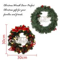 Corona De Navidad Para Puerta De Entrada Dorada Decoración De Pared Y Puerta De Año Nuevo 2024 Guirnalda De Ornamento Navidad 2025 - details 11
