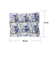 Coshano Cama Cojín para Perros Mascotas con Acolchado Grueso 90x70 Estampado Ruta 66 Azul Motos - Cómoda y Cálida - details 2