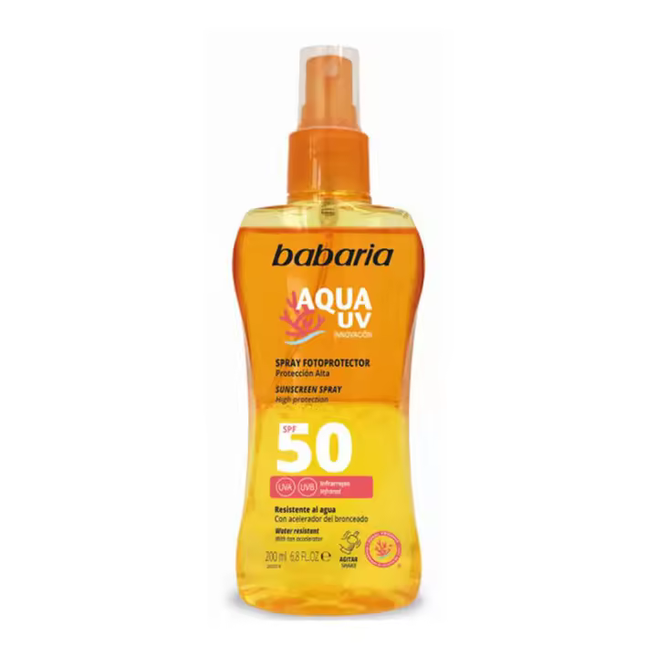 BABARIA AQUA UV BI-FASICA SPRAY SPF50 WATERPROOF 200ML - 1