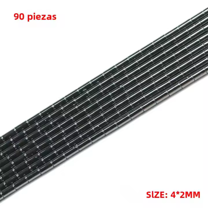 JHNBY Cuentas De Hierro Negro Hematita Naturales 1-8mm Para Fabricación De Joyas Pulsera Y Collar DIY 15.5'' Forma Redonda - 1