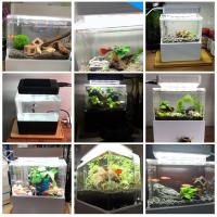 Acuario De Mesa 1.5L Mini Para Betta Peces Con Filtro Y Bomba De Aire USB Luz LED Decoración Marina Sin Contener Químicos Originales En China - details 9