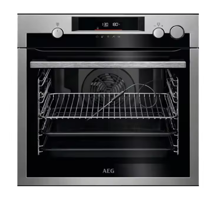 AEG - Horno multifunción BSE572360M con vapor y limpieza pirolítica 72 L, acero inoxidable, clase A para cocina integrada - 1