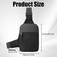 Bolso bandolera para hombre, impermeable, Mini, transpirable, con Cremallera, para senderismo, 21x14 cm, negro, L - details 0