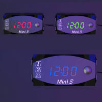 Medidor De Voltaje Digital Para Motocicleta 6V-30V 3 En 1 Reloj Y Termómetro Tester De Batería Medidor De Tiempo - details 1