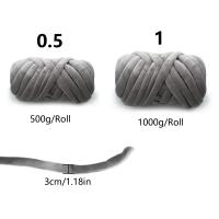 Hilo Grueso De Velours Super 1000g Para Tejer a Mano Alfombra Grande Para Mascota Cama De Peluche Suave Y Cómoda En Blanco - details 0