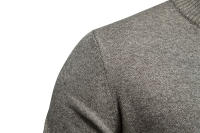 Nueva Chaqueta De Cardigan De Algodón Para Hombre AIOPESON Con Cuello Alto Y Botones Casual Para Otoño Abrigo Grueso De Punto - details 12