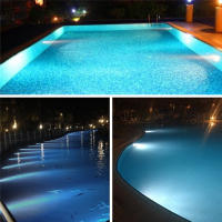 Luz Subacuática LED Super Delgada Para Piscina IP68 Impermeable DC12V RGB Multicolor Sincronizado Blanco Cálido Azul Blanco Frío - details 7