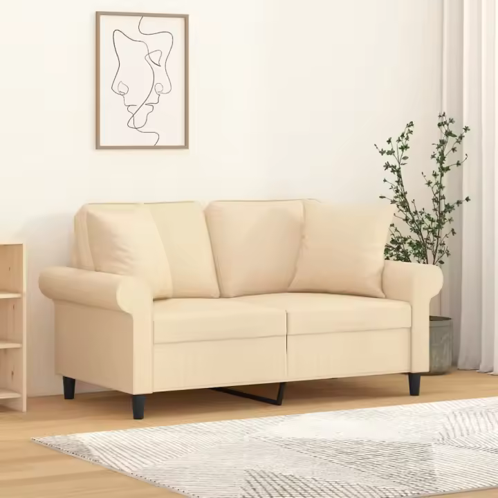 vidaXL 2x Cojines Decorativos Tela Almohada para Sofá Salón Color Amarillo claro,  Crema,  Gris claro y mas - 1