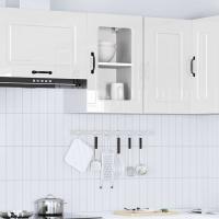 vidaXL Armario pared cocina puerta de cristal Kalmar en color Roble ahumado/Roble Sonoma/Negro y más | almacenamiento funcional diseño moderno para baño dormitorio sala - details 4