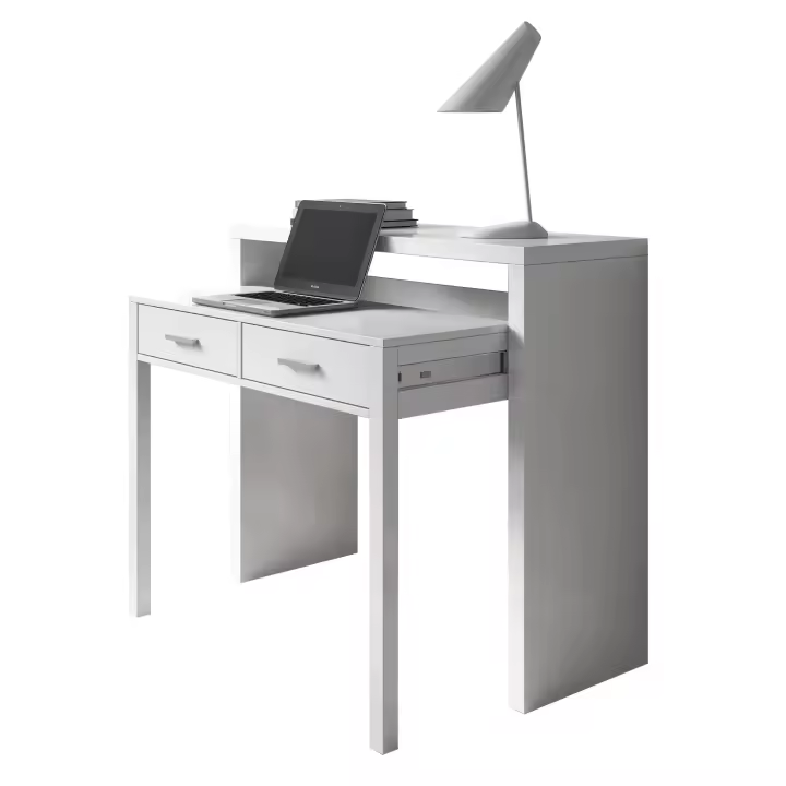 Mesa consola de escritorio Tyrion - Blanco Artic Fabricado en España - Materiales alta calidad - Somnia Descanso - 1