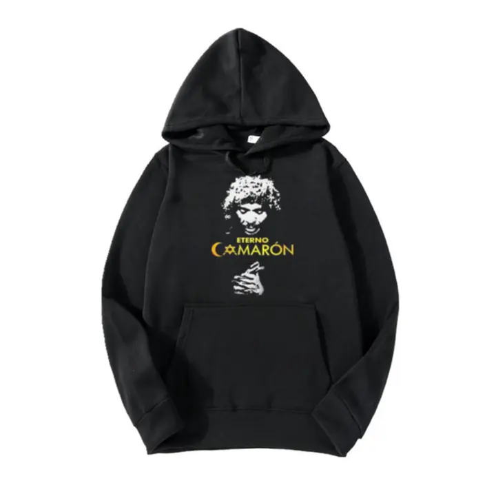 Sudadera Camaron Eterno con capucha negra Impresion Dorado Premium 300 grs Unisex - 1