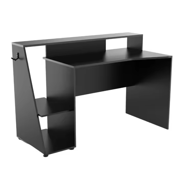 Miroytengo Mesa Gaming Acces Color Gris Y Negro 138 Cm - 1