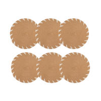 Cofan Pack de 6 salvamanteles individuales  Bajoplatos redondos  Color: beige y blanco  Salvamanteles con detalles decorativos  Diámetro: 38 cm - details 0