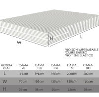 HOMESOL®  Funda de colchón para cama -Cutí - Con Cremallera en L - cama de 90-105-135-150 - details 1