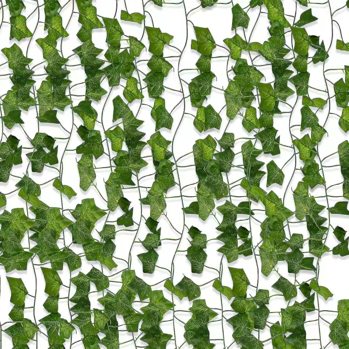 12 piezas de hiedra artificial, hiedra Faux, Plantas Falsas, Guirnalda de hiedra, Hojas de vid Artificiales Falsas - 1