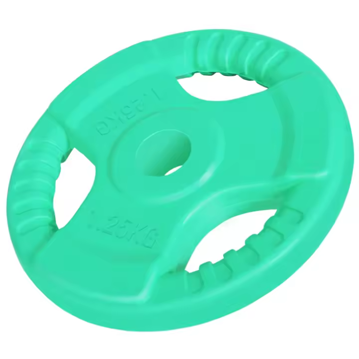 Gorilla Sports Disco de pesas para barra de 30 mm con agarre y cobertura de goma - 1