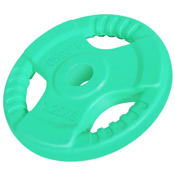 Gorilla Sports Disco de pesas para barra de 30 mm con agarre y cobertura de goma - 1