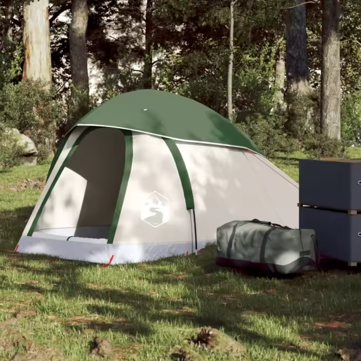 vidaXL Tienda de campaña iglú para 1 persona impermeable verde - 1