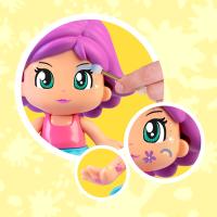 Pinypon - Pop & Make Up Muñeca y maquillaje Figura de 17 cm para Maquillar, Decora sus Uñas o Cara con Pegatinas Famosa (PNY70000) - details 6