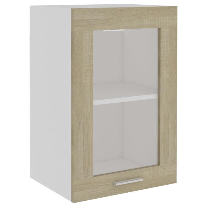 vidaXL Vitrina colgante "Lyon" roble Sonoma 40x31x60 cm madera de ingeniería