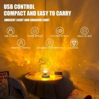 Lámpara De Agua Ondulante USB Luz Nocturna Romántica Proyector De Oceano Para Fiesta Dormitorio Sala De Estar Hogar Vacaciones - details 2