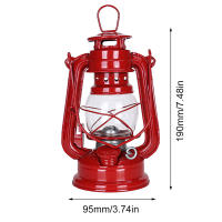 Lámpara De Aceite Para Camping Lámpara De Huracán Metálica Portátil Para Exteriores Luz De Picnic En Bolsa Iluminación Retro - details 7