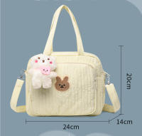 Bolsa De Diaper De Algodón Para Mamá Bolsa De Mano Bonita Organizador De Bebé Caddy De Pañales Bolsa De Maternidad Para Niños - details 0